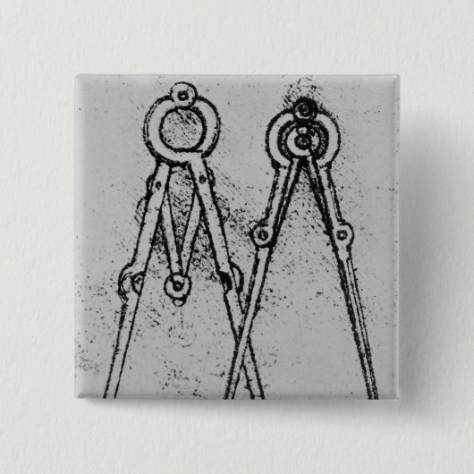 Twee soorten verstelbaar-openingskompas vierkante button 5,1 cm (Voorkant)