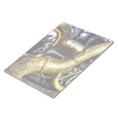 Twee sousafoons en drums notitieblok (Schuin)