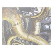 Twee sousafoons en drums notitieblok (Voorkant)