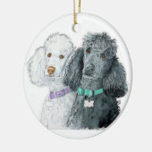 Twee specht keramisch ornament (Links)