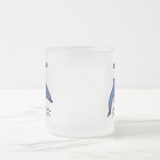 Twee speelse dolfijnen surfen op de golven matglas koffiemok (Center)