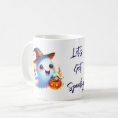 Twee speelse geesten gekleed in heks pet koffiemok (Voorkant links)