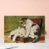 Twee speelse katjes acryl bord (Huwelijk)
