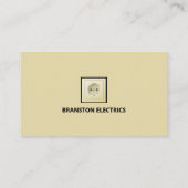 Twee Speldcontactdoos & Stop, Elektricien Visitekaartje (Achterkant)