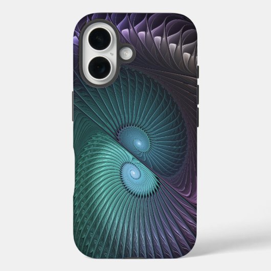 Twee spiraalvormige kleurrijke moderne abstracte f Case-Mate iPhone case (Achterkant)