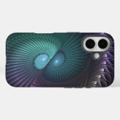 Twee spiraalvormige kleurrijke moderne abstracte f Case-Mate iPhone case (Achterkant (horizontaal))