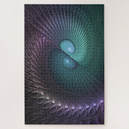 Twee spiraalvormige kleurrijke moderne abstracte f legpuzzel