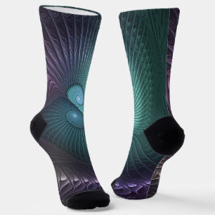 Twee spiraalvormige kleurrijke moderne abstracte f sokken