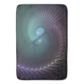 Twee spiralen Kleurrijke Moderne Abstracte Fractal Badmat (Voorkant Verticaal)