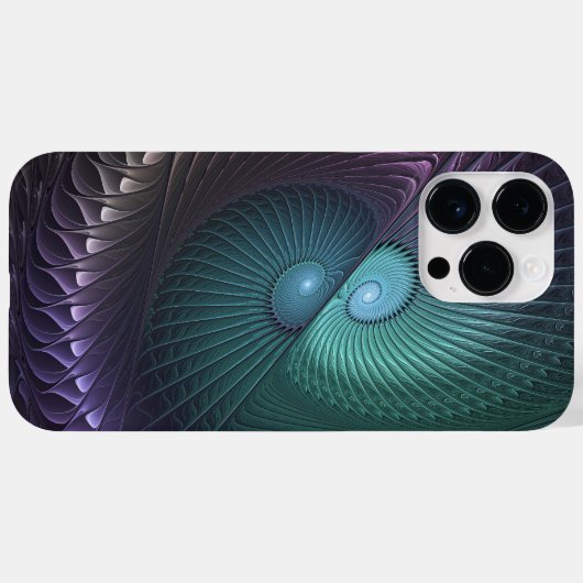Twee spiralen Kleurrijke Moderne Abstracte Fractal Case-Mate iPhone Case (Achterkant (horizontaal))