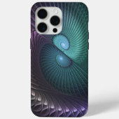 Twee spiralen Kleurrijke Moderne Abstracte Fractal Case-Mate iPhone Case (Achterkant)
