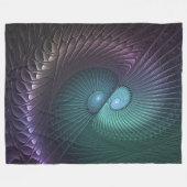 Twee spiralen Kleurrijke Moderne Abstracte Fractal Fleece Deken (Voorkant (Horizontaal))