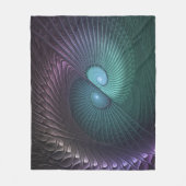 Twee spiralen Kleurrijke Moderne Abstracte Fractal Fleece Deken (Voorkant)