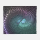 Twee spiralen Kleurrijke Moderne Abstracte Fractal Fleece Deken (Voorkant (Horizontaal))