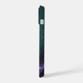 Twee spiralen Kleurrijke Moderne Abstracte Fractal iPhone 15 Case (Linkerkant)