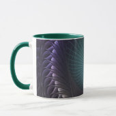 Twee spiralen Kleurrijke Moderne Abstracte Fractal Mok (Links)