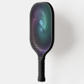 Twee spiralen Kleurrijke Moderne Abstracte Fractal Pickleball Paddle (Links)