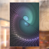 Twee spiralen Kleurrijke Moderne Abstracte Fractal Raamsticker (Vel 2)