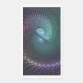 Twee spiralen Kleurrijke Moderne Abstracte Fractal Servet (Voorkant)