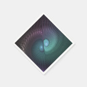 Twee spiralen Kleurrijke Moderne Abstracte Fractal Servet (Hoek)