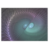 Twee spiralen Kleurrijke Moderne Abstracte Fractal Tafelkleed (Voorkant (Horizontaal))