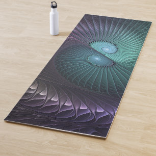 Twee spiralen Kleurrijke Moderne Abstracte Fractal Yogamat