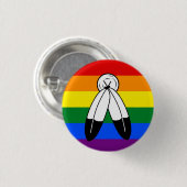 Twee spits-LGBT Pride Flag Badge Ronde Button 3,2 Cm (Voorkant /achterkant)