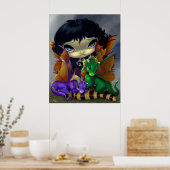 Twee spoelkoppen ART PRINT dragon fairy (Keuken)
