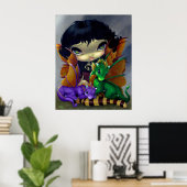 Twee spoelkoppen ART PRINT dragon fairy (Thuiskantoor)