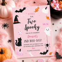 Twee Spook Halloween Verjaardagsfeestje