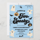 Twee spookachtige Halloween 2e tweede verjaardagsf Kaart (Voorkant)