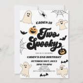 Twee spookachtige Halloween 2e tweede verjaardagsf Kaart (Voorkant)
