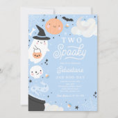 Twee spookachtige Halloween Bly Ghost 2e verjaarda Kaart (Voorkant)