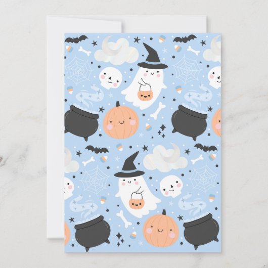 Twee spookachtige Halloween Bly Ghost 2e verjaarda Kaart (Achterkant)