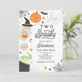 Twee spookachtige Halloween Bly Ghost 2e verjaarda Kaart (Staand voorkant)