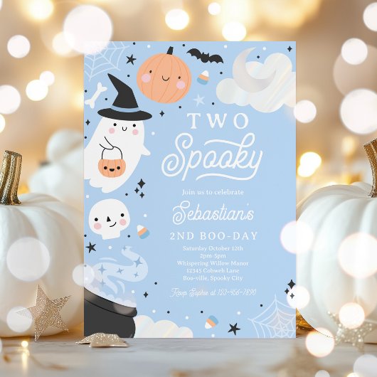 Twee spookachtige Halloween Bly Ghost 2e verjaarda Kaart