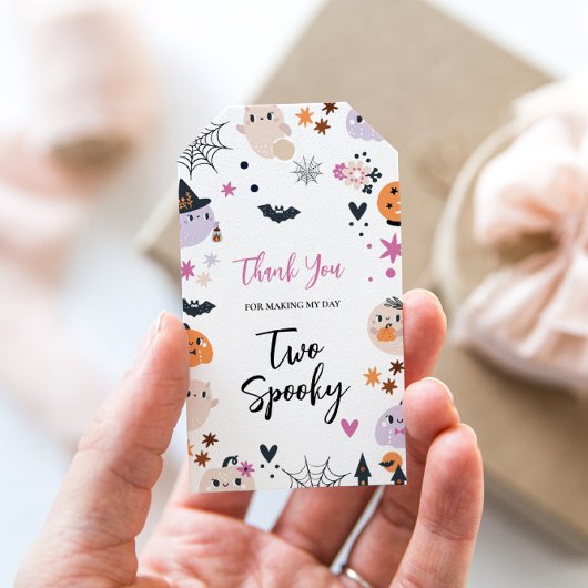 Twee spookachtige Halloween Cadeaulabel
