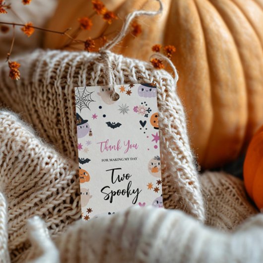 Twee spookachtige Halloween Cadeaulabel