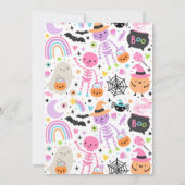 Twee spookachtige Halloween Cuties 2e verjaardagsf Kaart (Achterkant)