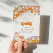 Twee spookachtige | Retro Groovy Boho Meisjes 1e v Kaart