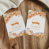 Twee spookachtige | Retro Groovy Boho Meisjes 1e v Kaart