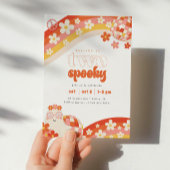 Twee spookachtige | Retro Groovy Meisjes 2e verjaa Kaart