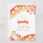 Twee spookachtige | Retro Groovy Meisjes 2e verjaa Kaart (Voorkant)