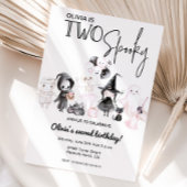 Twee spookachtige roze Halloween uitnodiging 2e ve