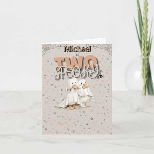 Twee spookachtige Schattigee Halloween Ghost 2e Ve (Voorkant)