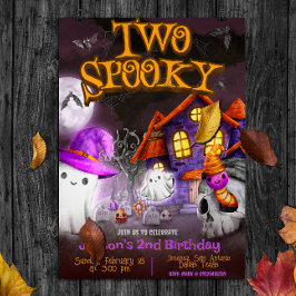 Twee spooky - 2e verjaardag kaart