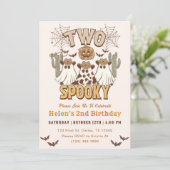 Twee Spooky 2e Verjaardag Western Feest Kaart (Staand voorkant)