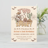 Twee Spooky 2e Verjaardag Western Feest Kaart (Staand voorkant)