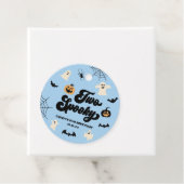 Twee Spooky Blue Halloween 2e verjaardagsfeest Bedankjes Labels (In situ)