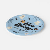 Twee Spooky Blue Halloween 2e verjaardagsfeest Papieren Bordje (Gekanteld)